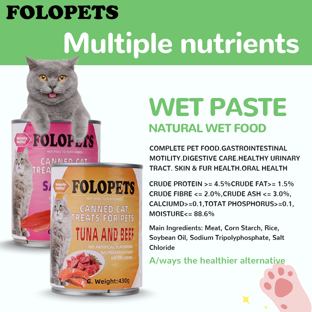 FOLOPETS (12 กระป๋อง) อาหารแมวเปียกในกระป๋อง Complete and Balance 430g ...