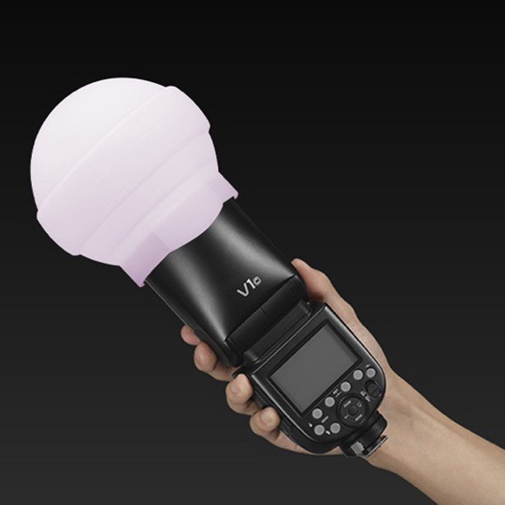 GODOX AK-R22 Diffuser Dome โดมซอฟแสง แสงนุ่ม สําหรับแฟลชหัวกลม GODOX V1 ...