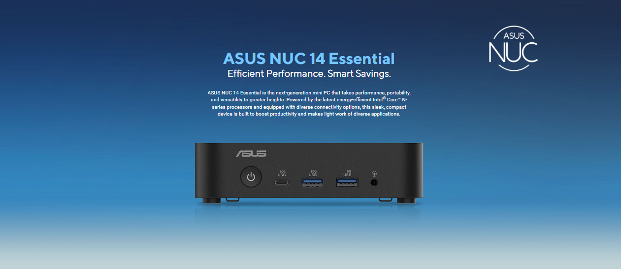 ASUS NUC 14 Essential (RNUC14MNK1500000) Intel® Processor N150 ...