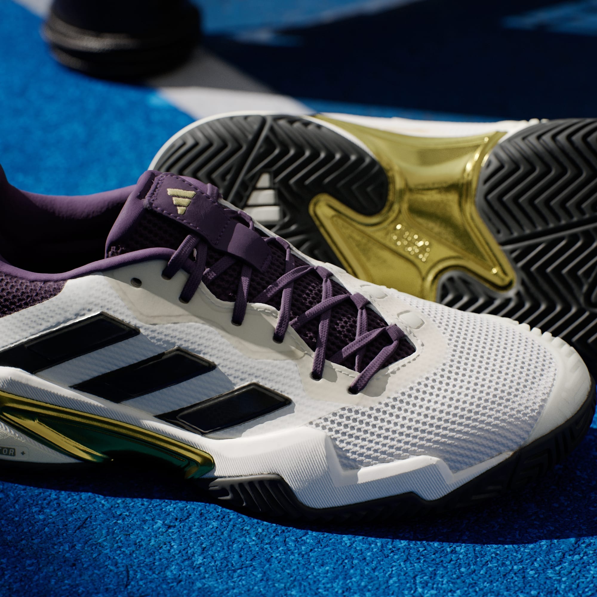 Adidas รองเท้าเทนนิสผู้ชาย Barricade 13 | Core White/Core Black/Aurora ...