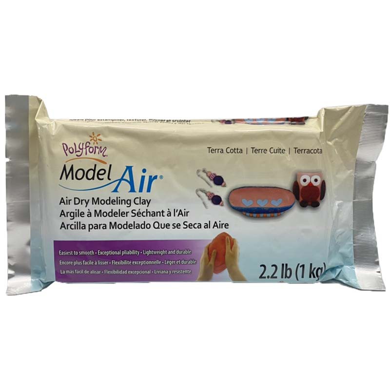 ดินปั้น Polyform Model Air 1,000 กรัม ดินเยื่อกระดาษ สีขาว/สีน้ำตาล ...
