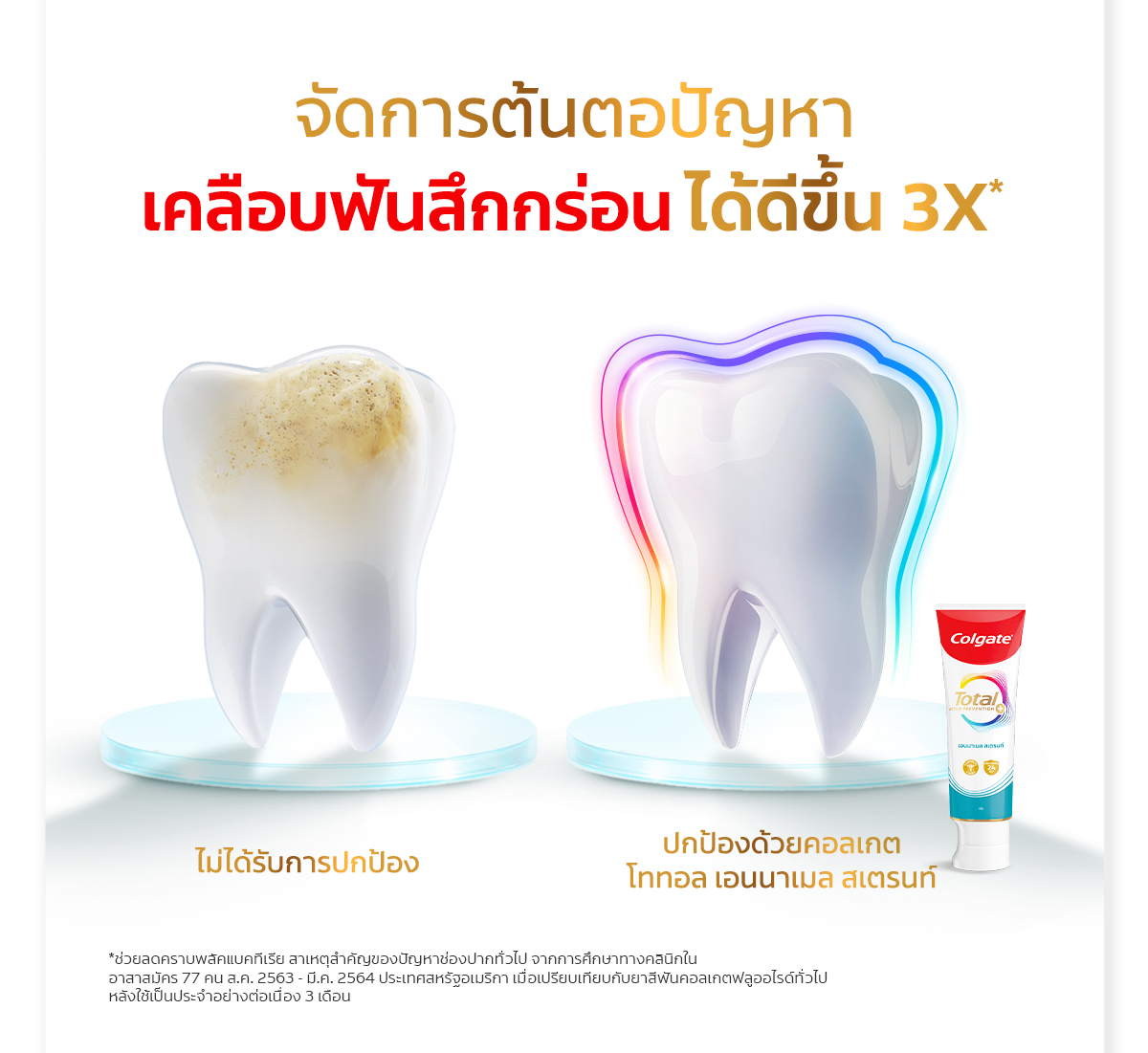 ยาสีฟัน คอลเกต โททอล เอนนาเมล สเตรนท์ 150 กรัม Colgate Total Enamel ...