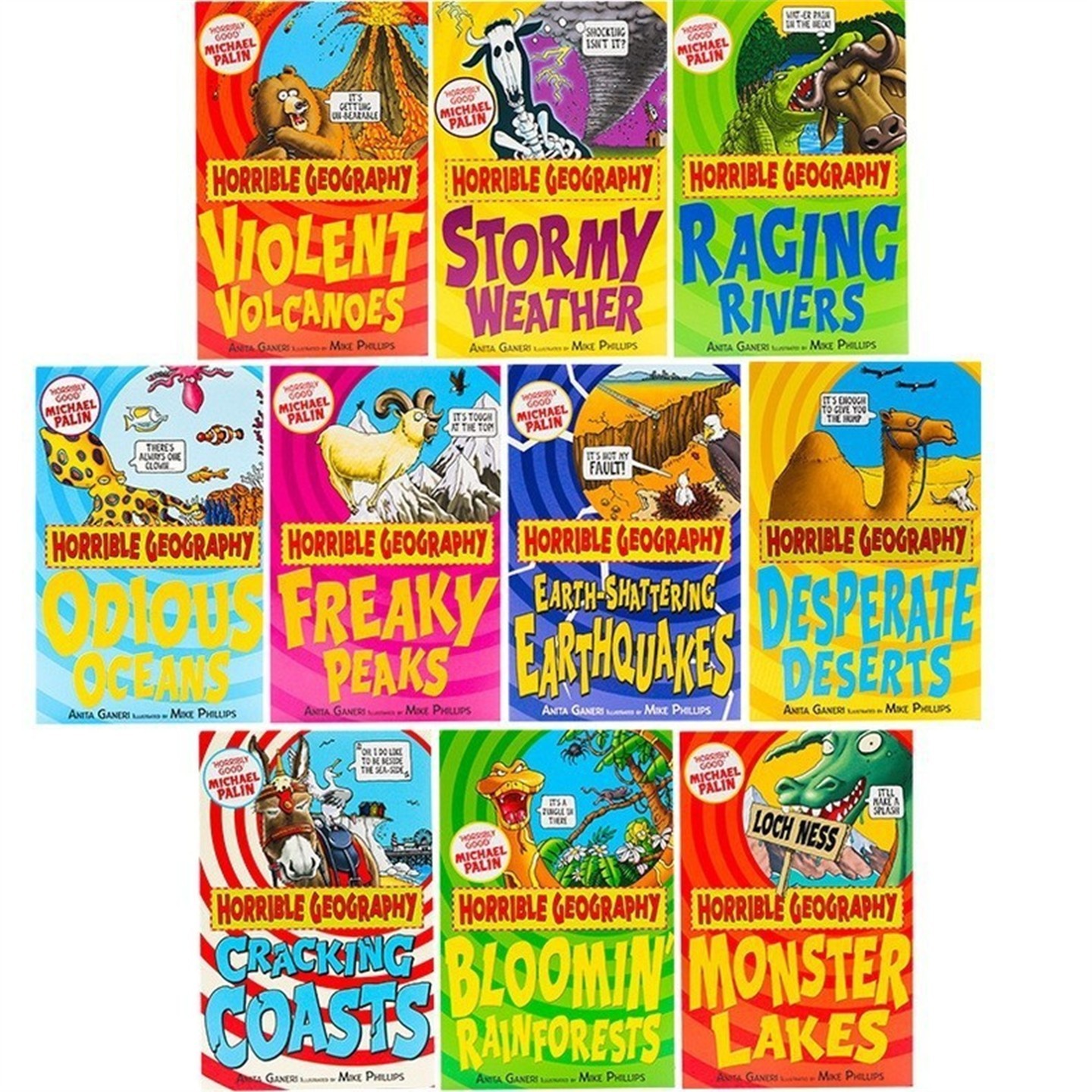 Horrible Geography Box Set 10 Volumes English Bridge Chapters Book ...