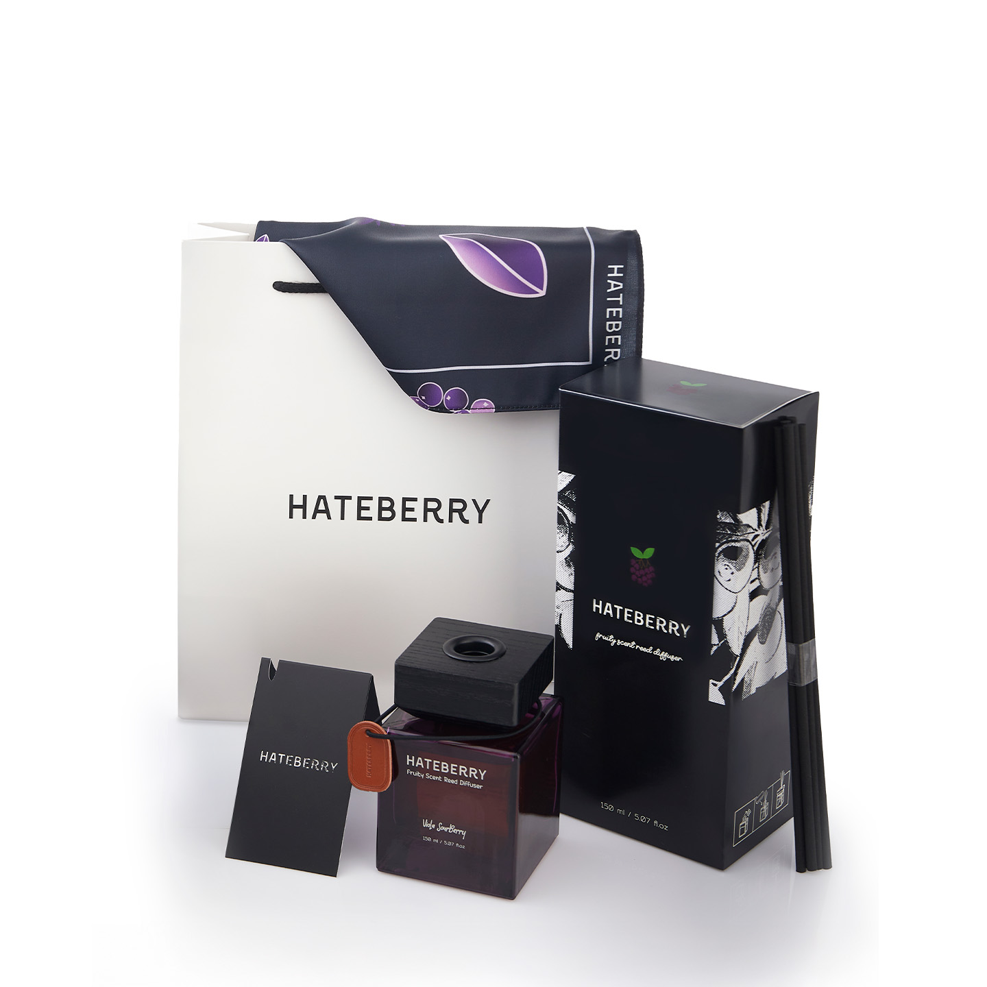 HATEBERRY SCENT ก้านไม้หอมปรับอากาศ กลิ่น Viola SourBerry ขนาด 150 มล. ...