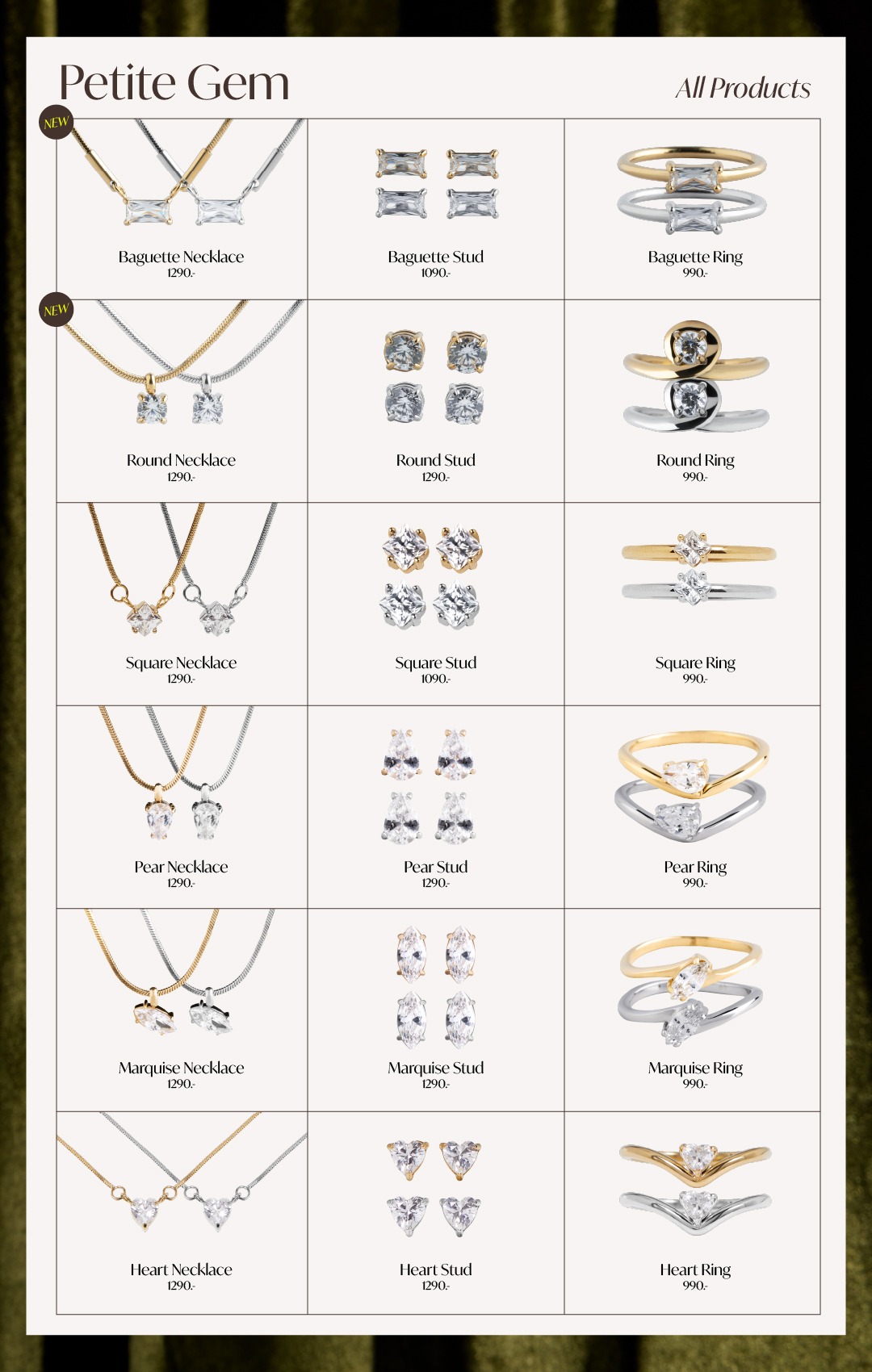 Valichain - Petite Gem Round Necklace | Shopee Thailand