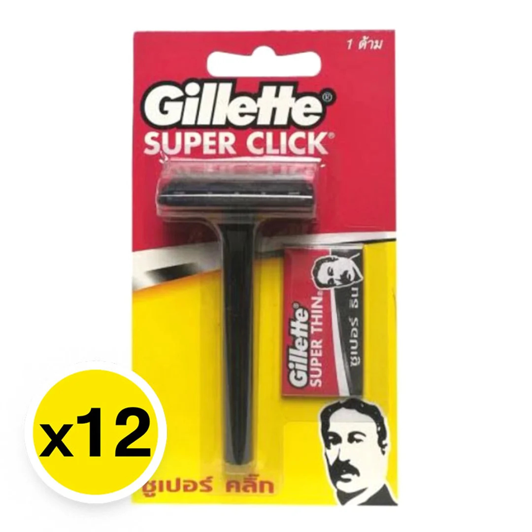 ยิลเลตต์ ซูเปอร์ คลิก แพค 12 ชิ้น / Gillette Super Click x 12 pcs ...