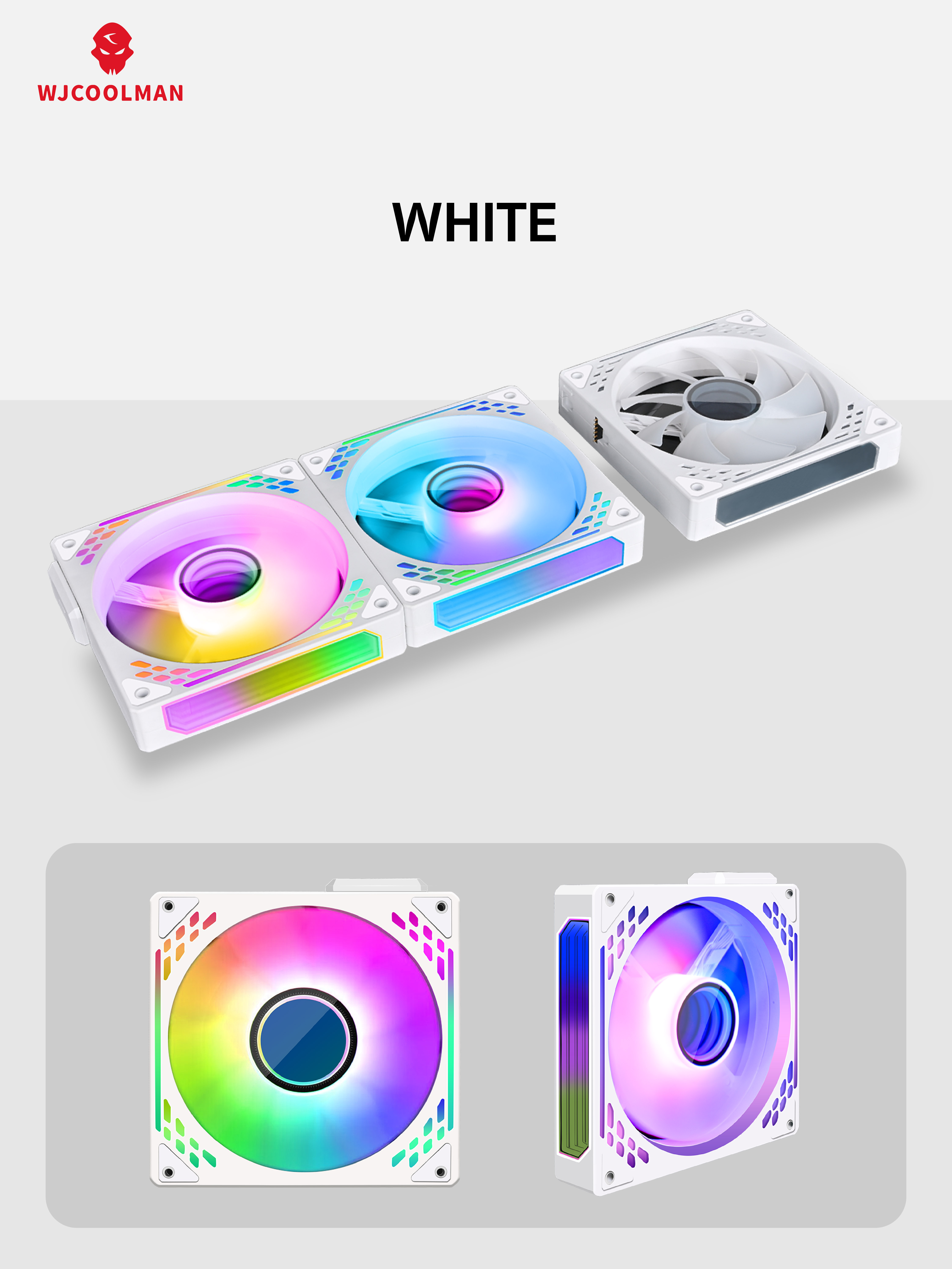 พัดลมระบายความร้อน WJCOOLMAN PathFinder Magnetic Stacking ARGB Block ...