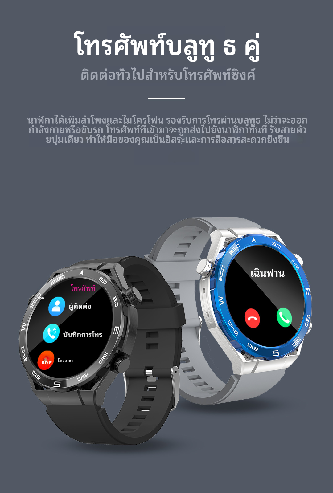 ROFANI TB87สมาร์ทวอทช์ ด้วยหน้าจอความละเอียดสูง การควบคุมอัตราการเต้น ...