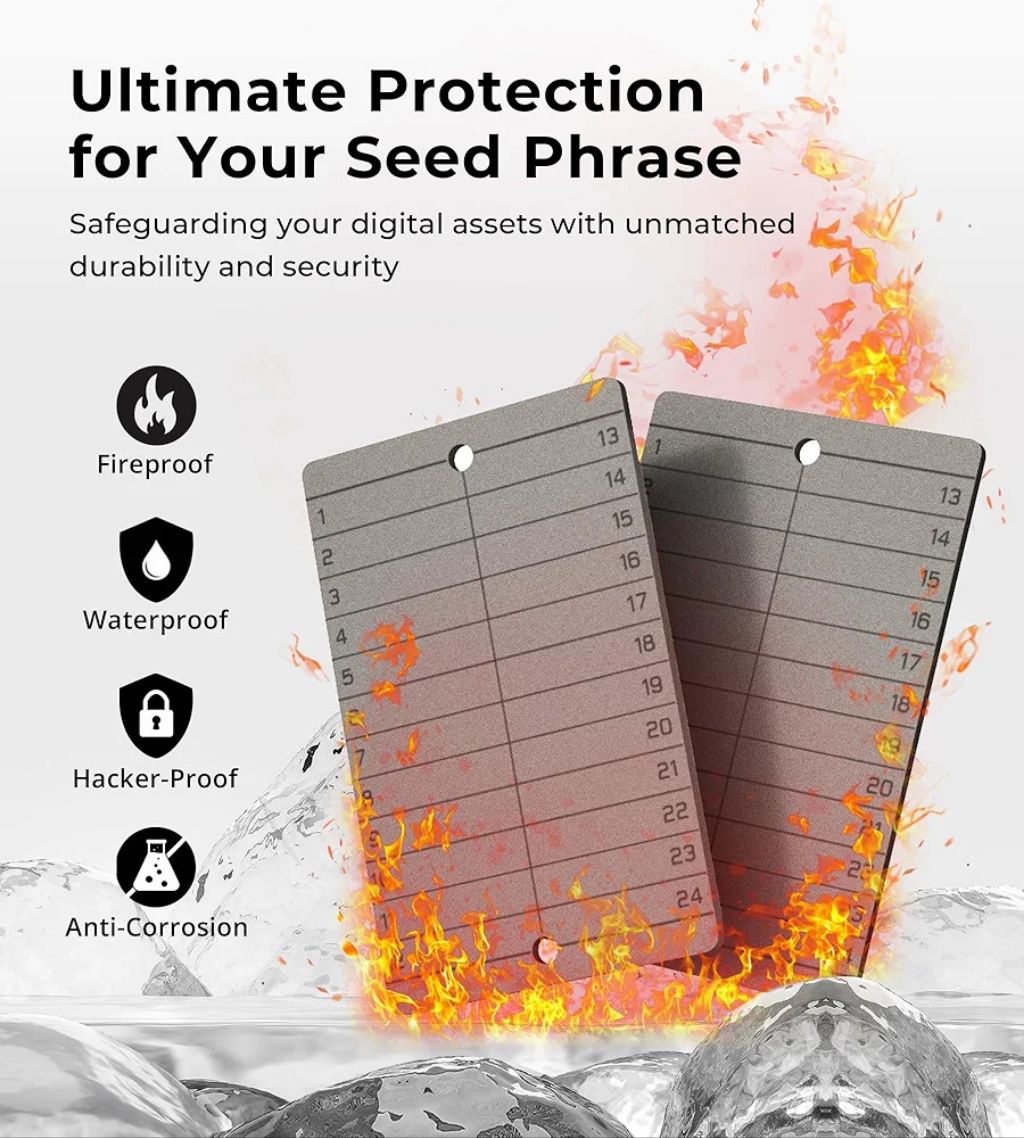 ColdTi® | แผ่นเหล็ก Titanium จด,เก็บ Seed Phrase Storage Bitcoin Crypto ...
