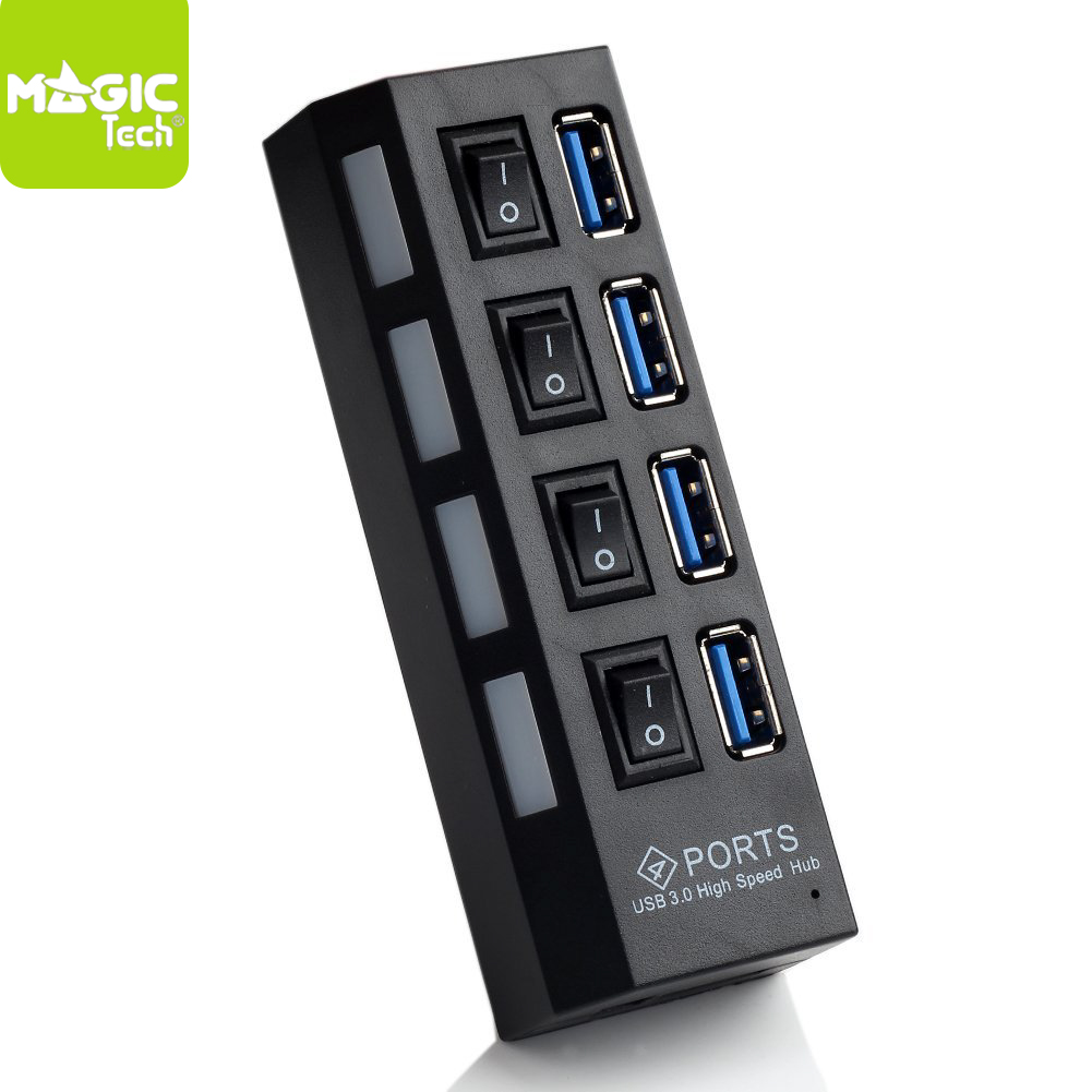MAGICTECH USB HUB 4 PORT USB.3.0 รุ่น MT-09 (Black) | Shopee Thailand