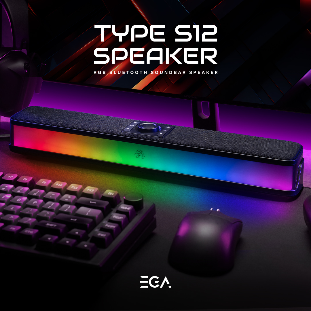 EGA Type-S12 RGB Bluetooth Soundbar Speaker ลำโพงเกมมิ่งบลูทูธ ลำโพงซาว ...