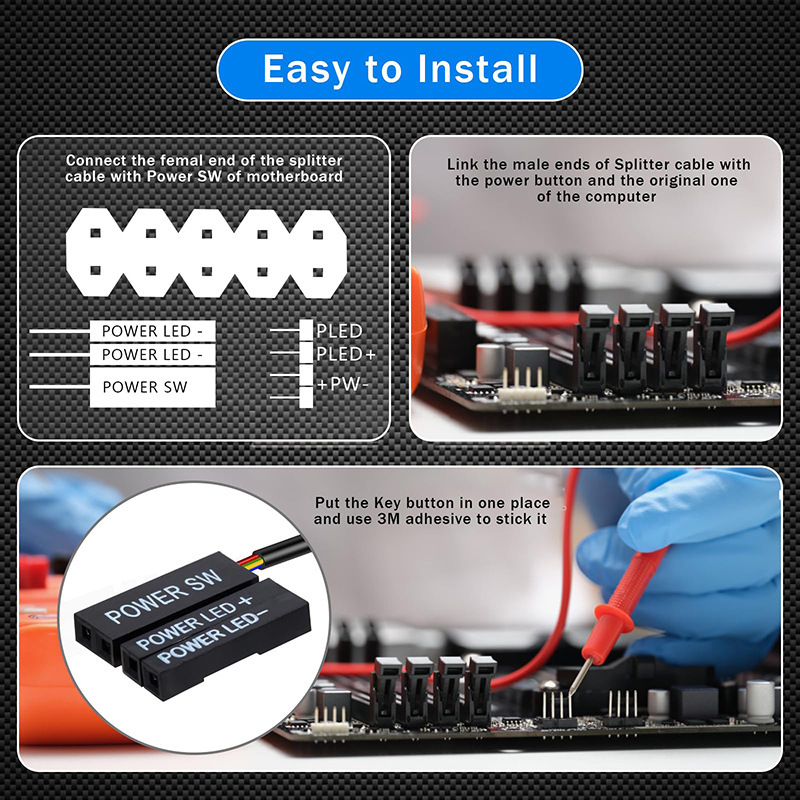 ปุ่ม Power Switch Computer สวิตซ์ เปิดปิดคอม ต่อแยก | Shopee Thailand