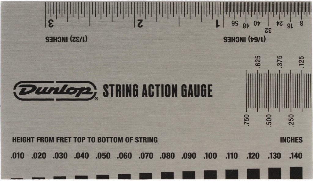Dunlop String Action Ruler ไม้บรรทัดสแตนเลสแบบหนาเป็น เครื่องมือสำหรับ ...