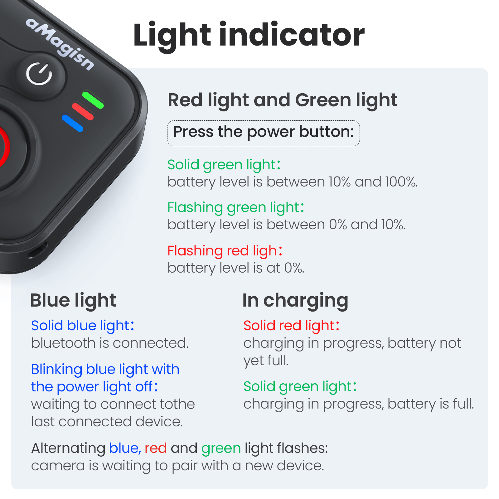 aMagisn Action Camera Blue Tooth Remote controllor รีโมทคอนโทรล ...