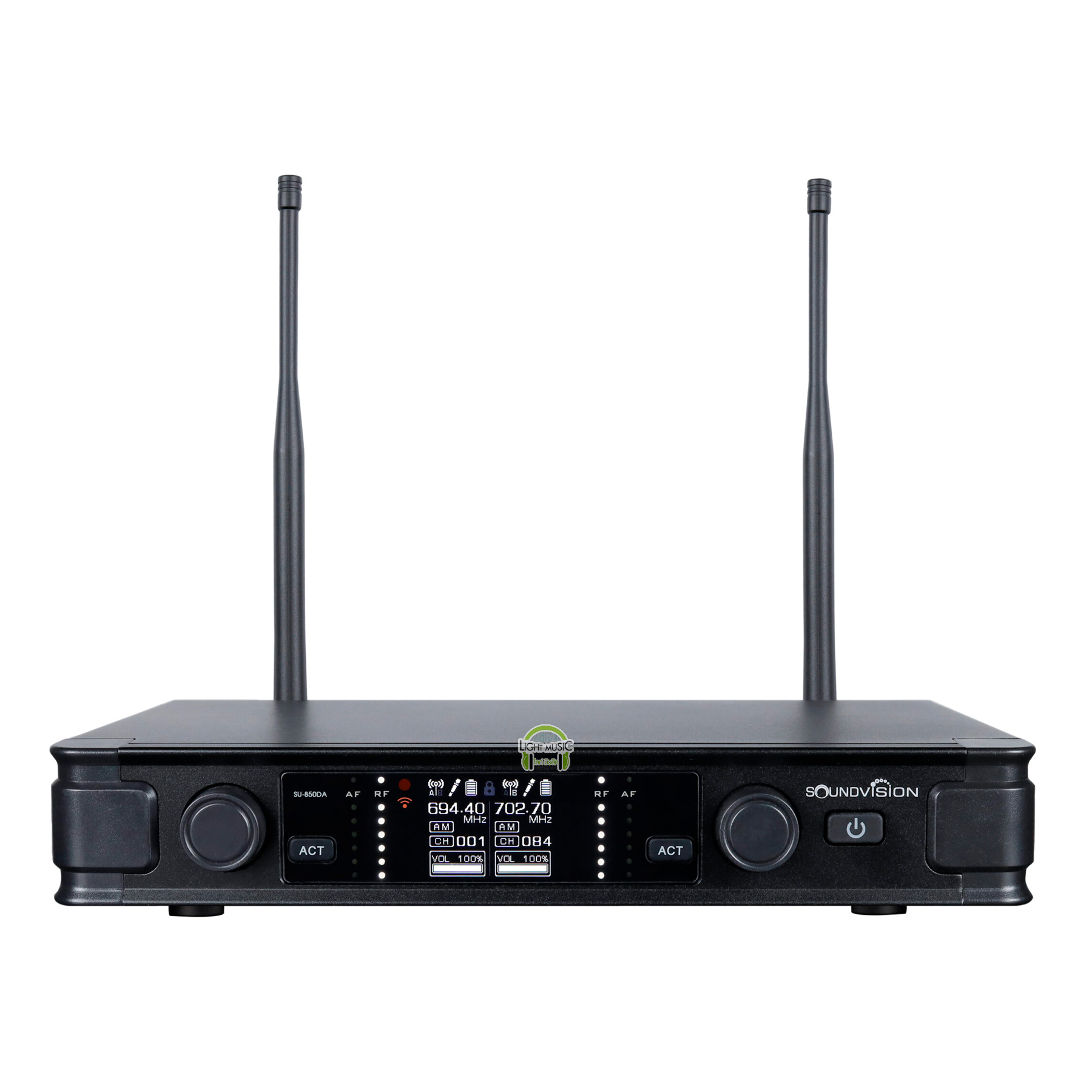 Wireless Microphone Soundvision SU-850DA มือถือ 2 ตัว 2 เสา UHF 694.4 ...