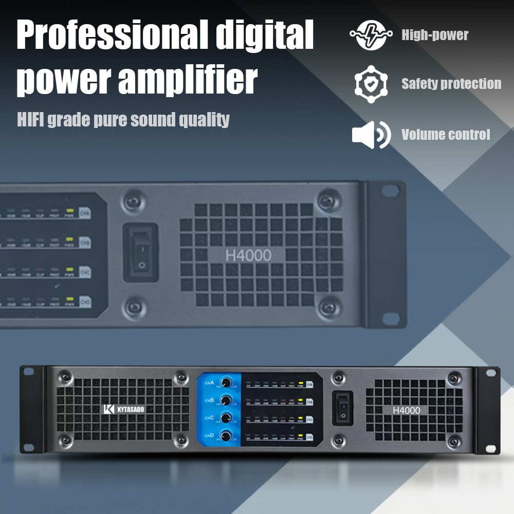 Amplifier H2000 / H4000 1500W4 Channel / 2 Channel เครื่องขยายเสียง ...
