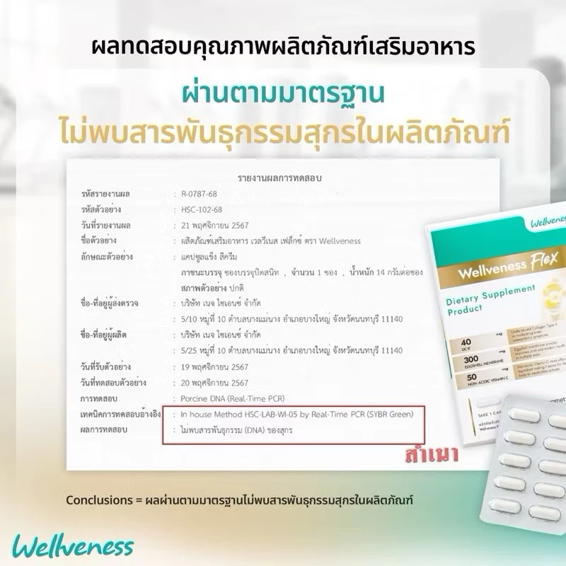 Wellveness WellFlex Flex Golgบำรุงกระดูก ไขข้อ เส้นเอ็น อาหารเสริมเพื่อ ...