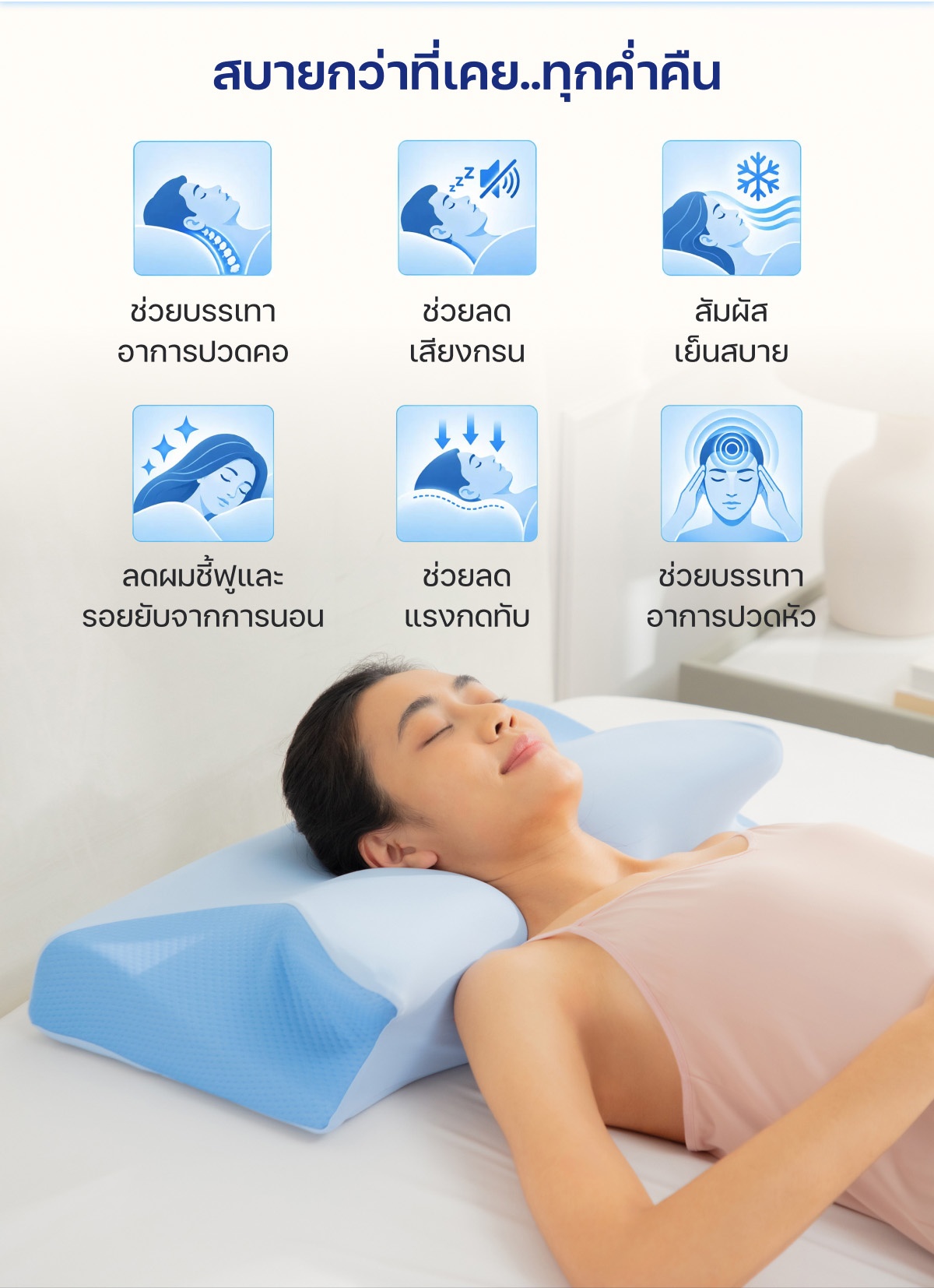 หมอน ErgoLab Deep Sleep 2.0 หมดปัญหาปวดคอ ไม่ต้องกังวลเรื่องกรน เย็น ...