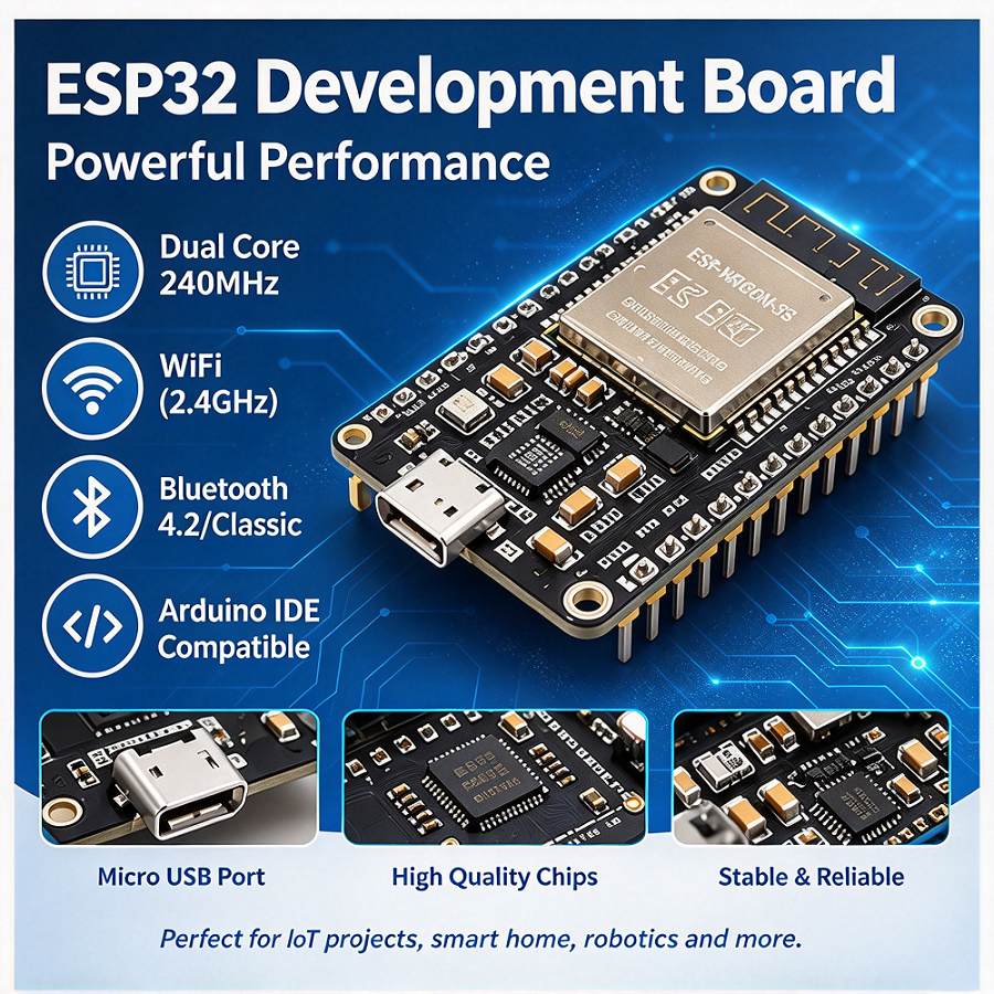 ESP32 Starter Kit WiFi Bluetooth IoT Learning Kit with OLED Display ...