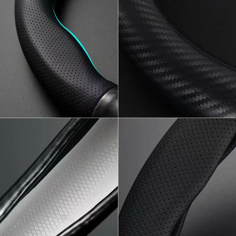 Nissan หุ้มพวงมาลัยรถยนต์ 38CM คาร์บอนไฟเบอร์ หนัง PU ที่หุ้มพวงมาลัย ...