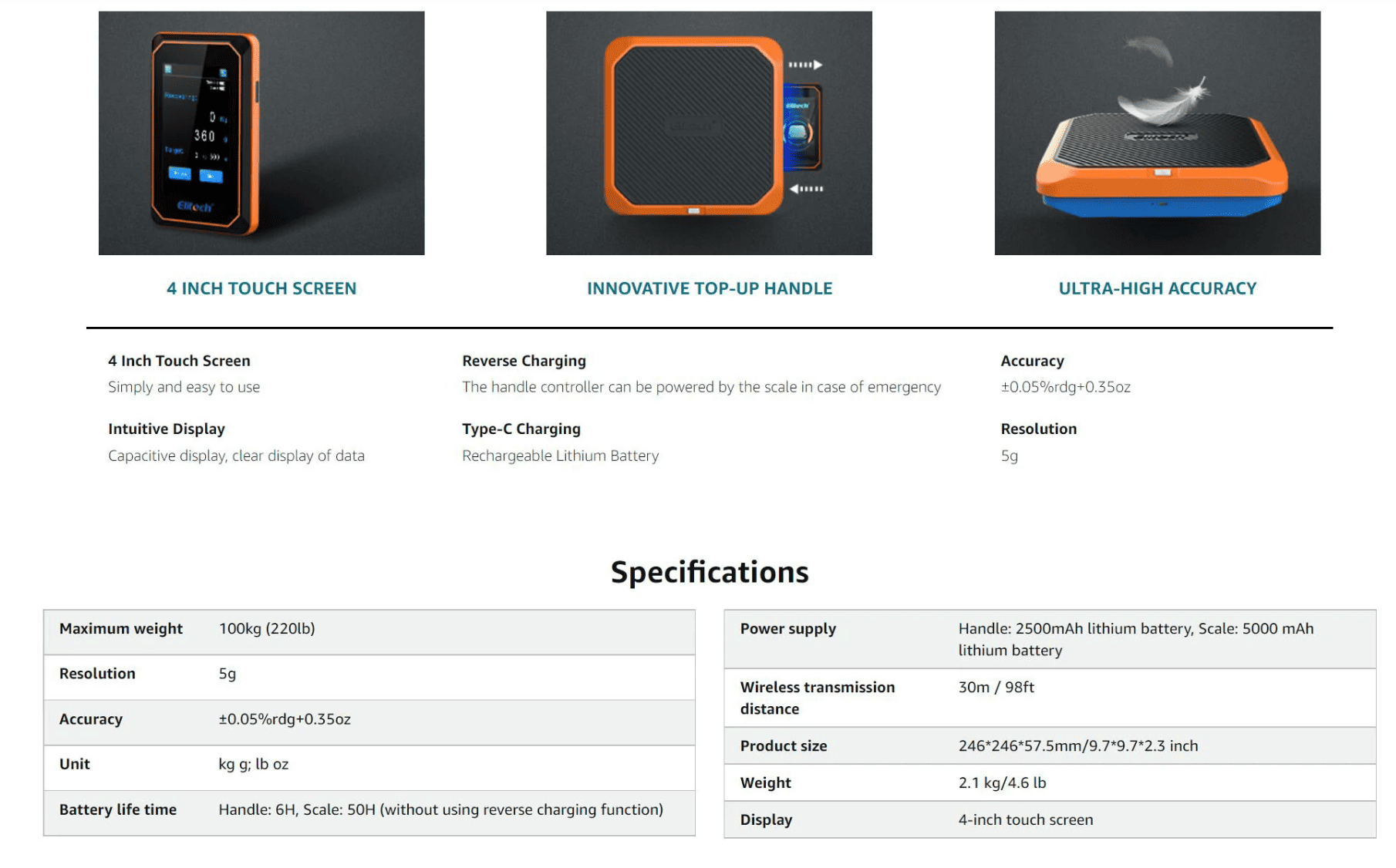 Elitech เครื่องชั่งสารทำความเย็น Digital รุ่น U1 ระบบ Wireless พร้อมจอ ...