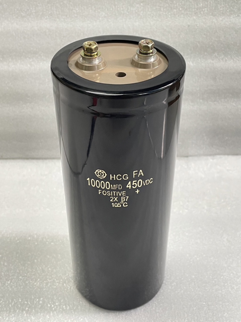 CAPACITOR 10000UF 450Vขนาด7.5x19.5CMของใหม่แท้ Hitachi 105Cบวกลบ20%วัด ...