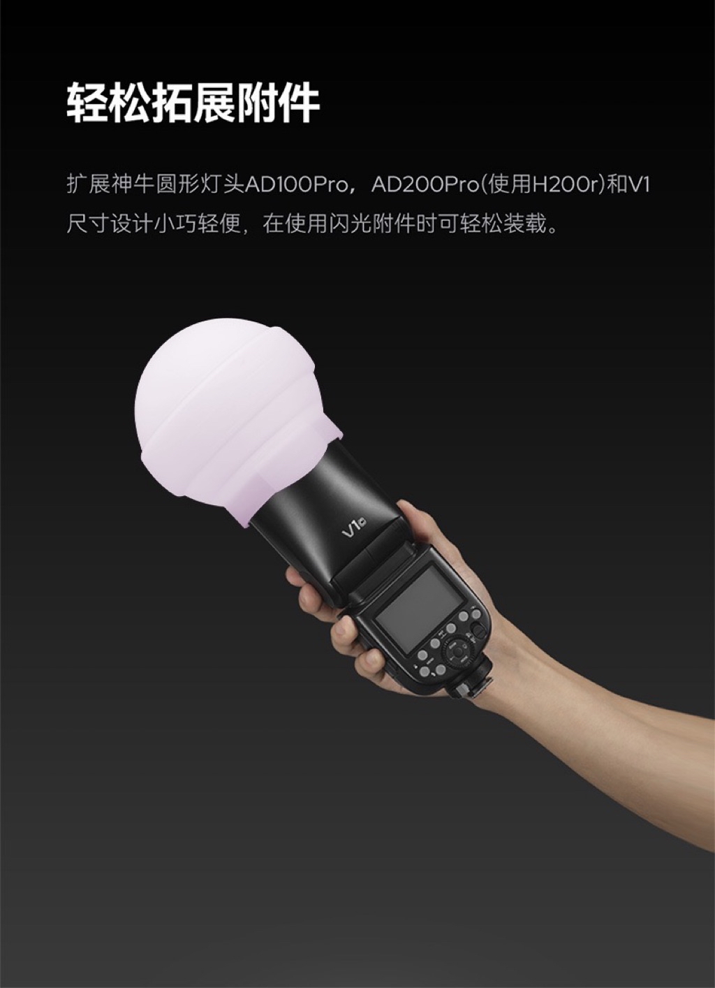 Godox AK-R22 Diffuser Dome โดมกระจายแสง สําหรับแฟลช หัวกลม GODOX V1 ...