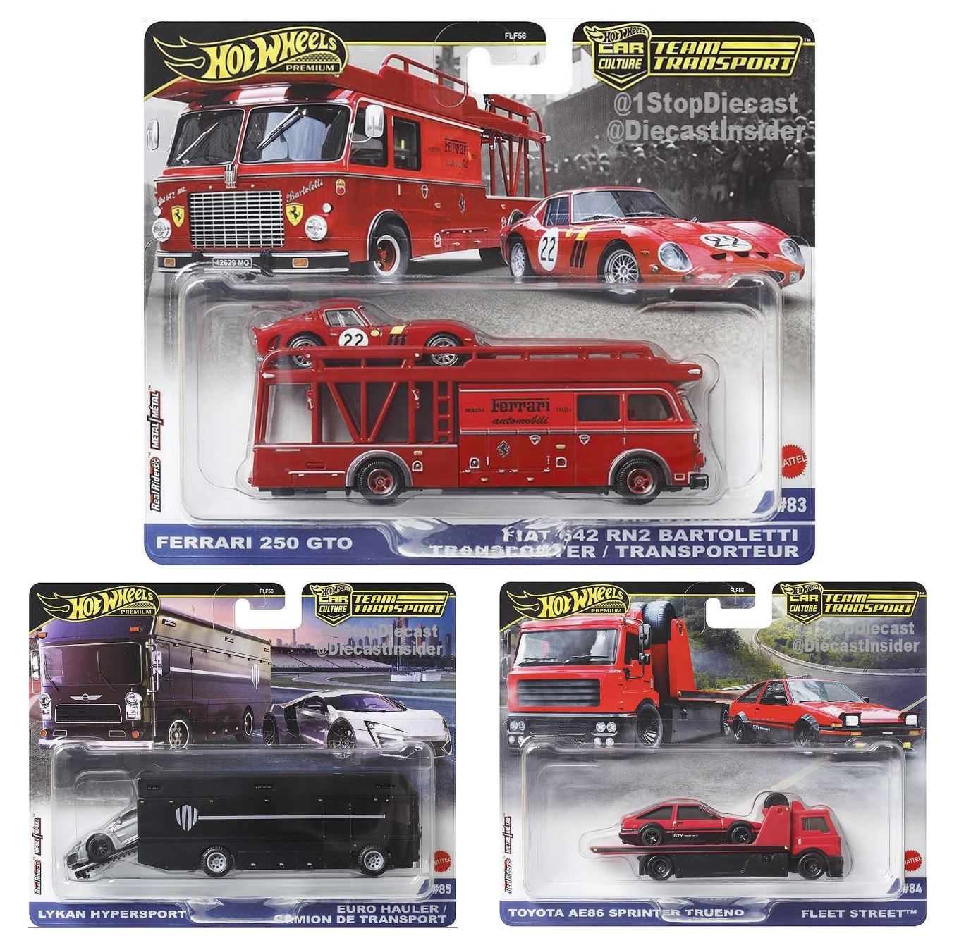 โมเดลรถเหล็ก Hot Wheels Premium Team Transport no.83-85 – Ferrari 250 ...
