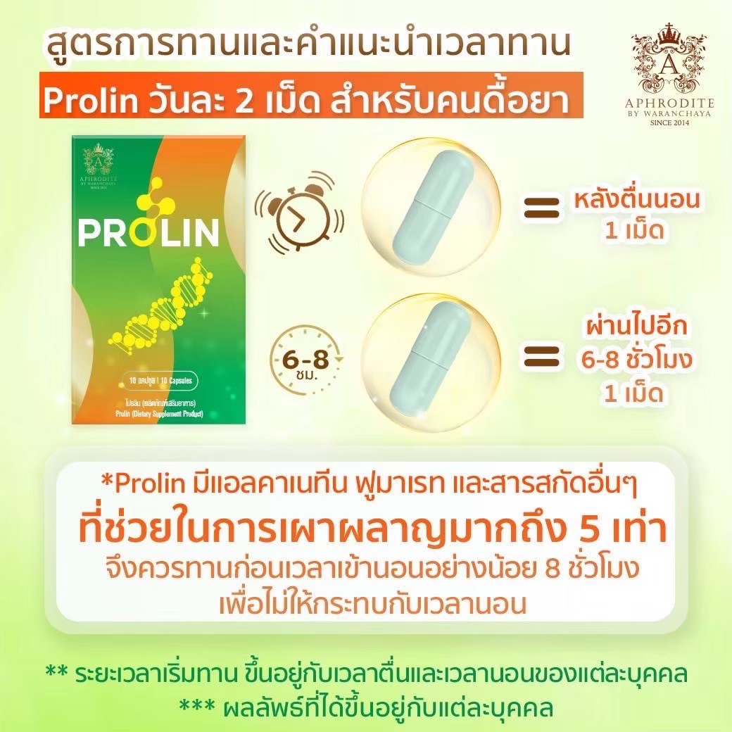 Prolin Prolept ตะกร้ารวมตัวช่วยคุมหิว อิ่มนาน Aphrodite Group คูม ...