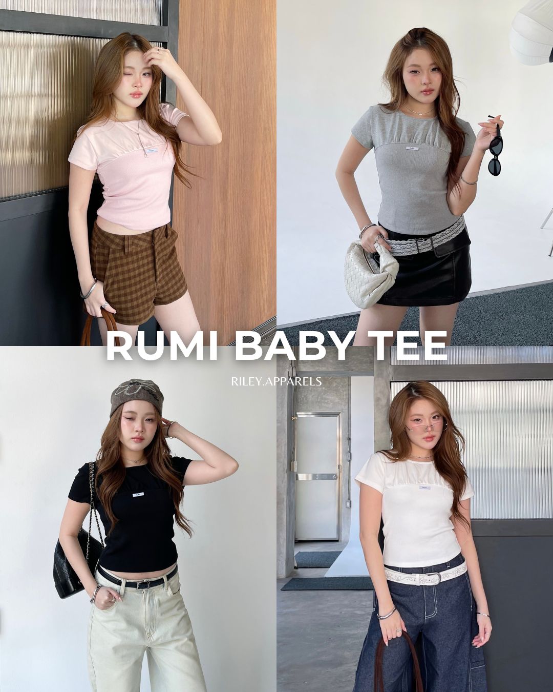 Riley.apparels - Rumi Baby Tee 9152 [ใช้โค้ด trendy ลด 25%] | Shopee ...