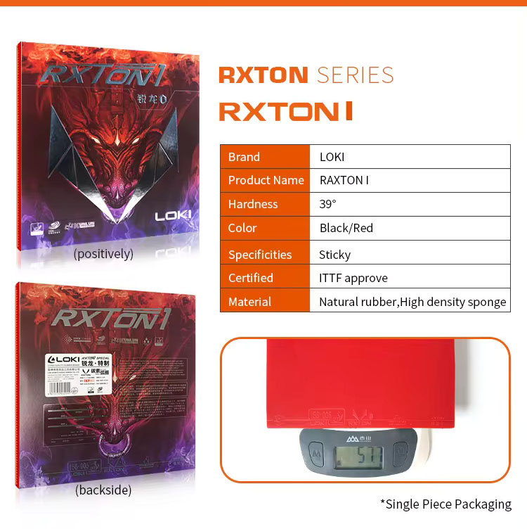 ยางปิงปอง LOKI รุ่น RXTON GOLD, RXTON 1 และ RXTON 1 Pro | Shopee Thailand