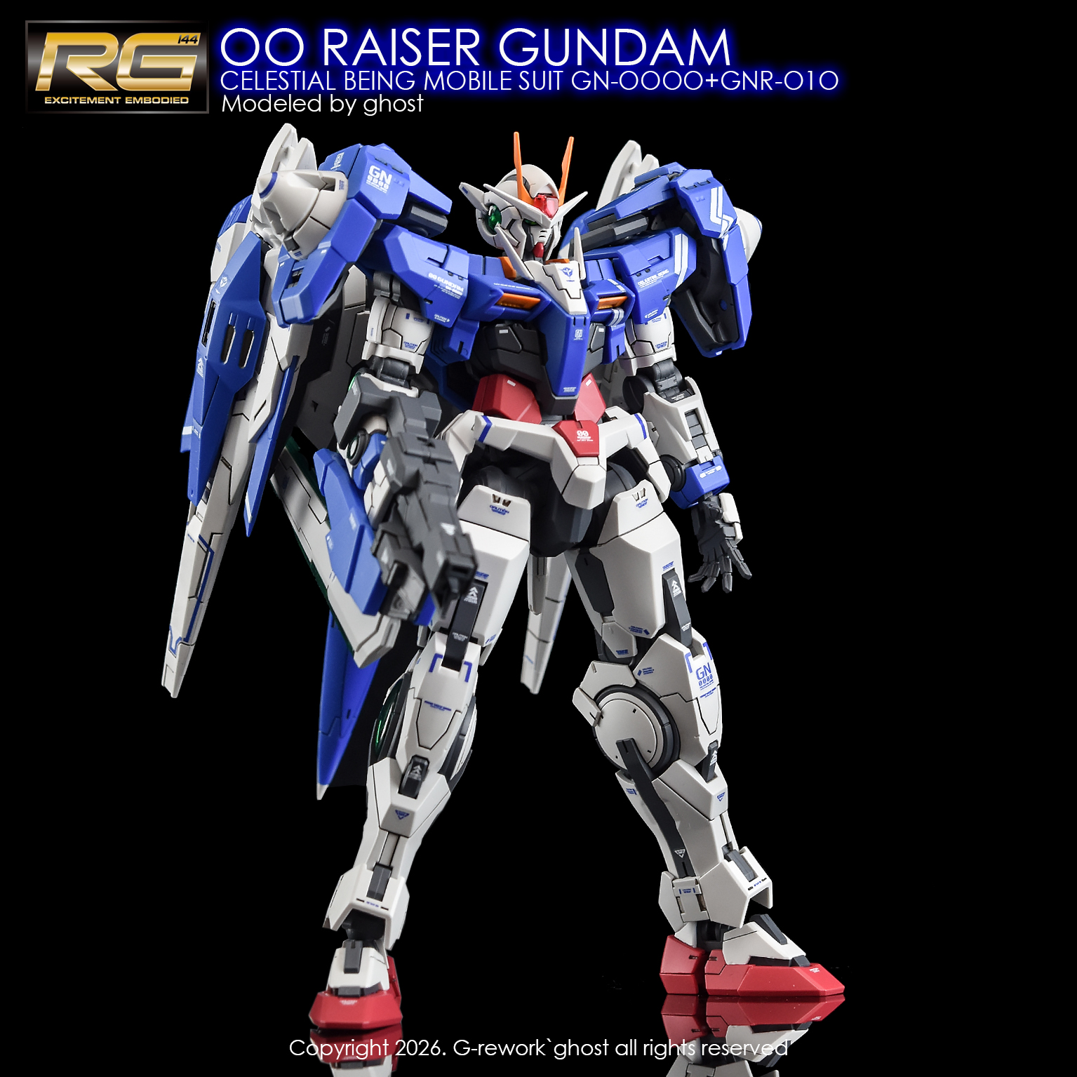 ดีคอลน้ำ [G Rework] RG 36 RG 1/144 OO RAISER GUNDAM WATER SLIDE DECAL ...