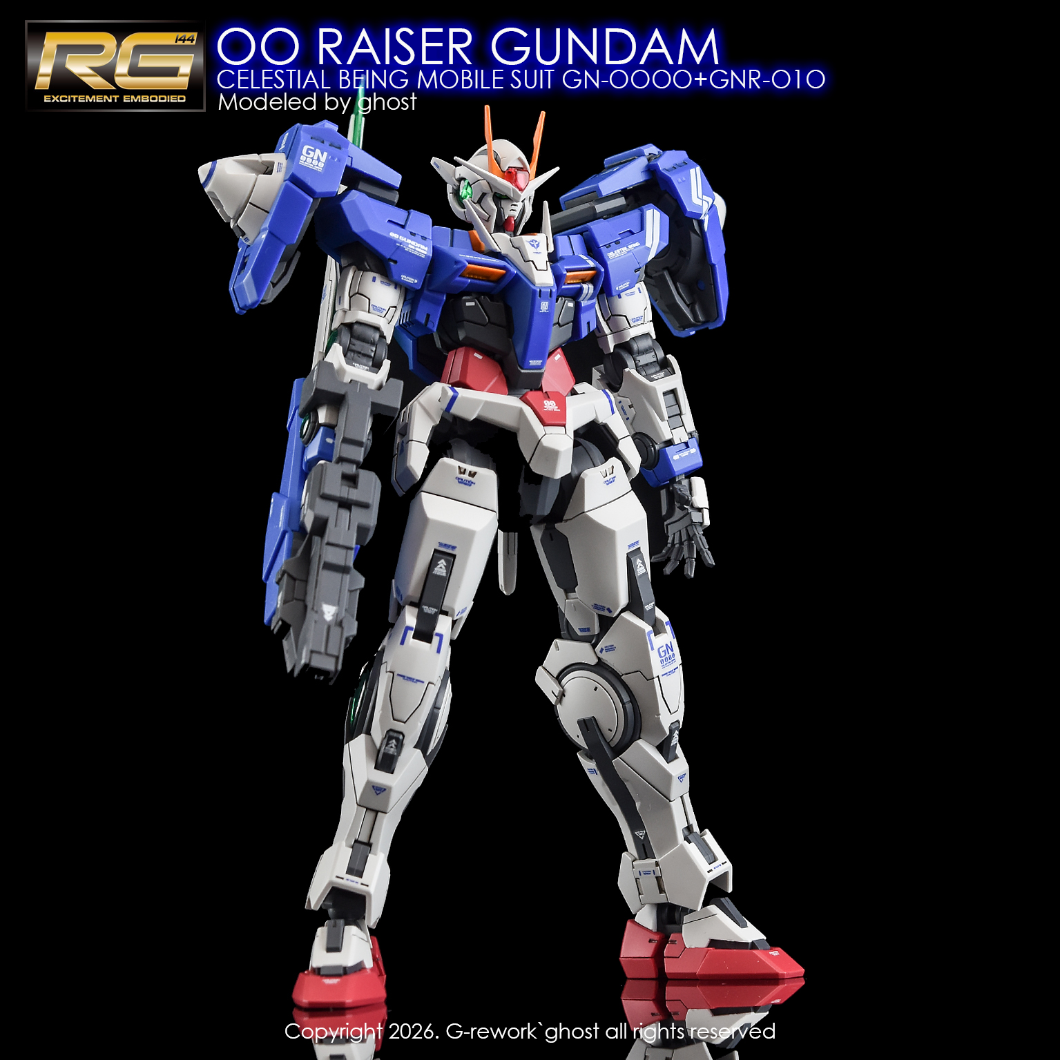 ดีคอลน้ำ [G Rework] RG 36 RG 1/144 OO RAISER GUNDAM WATER SLIDE DECAL ...