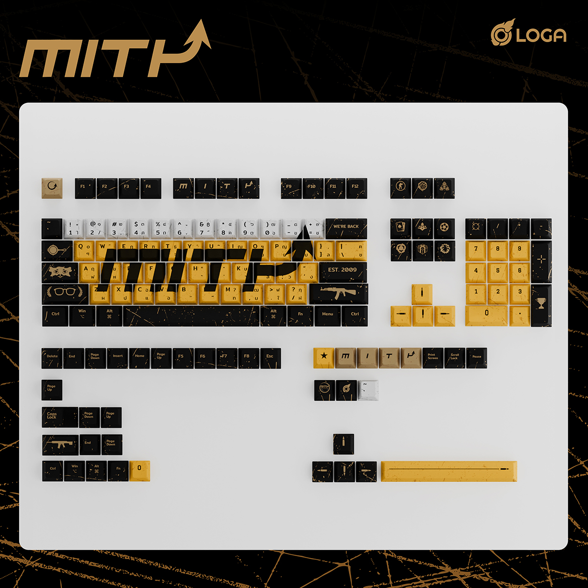 LOGA x MITH Limited edition keycaps set (En/Th) | Shopee Thailand