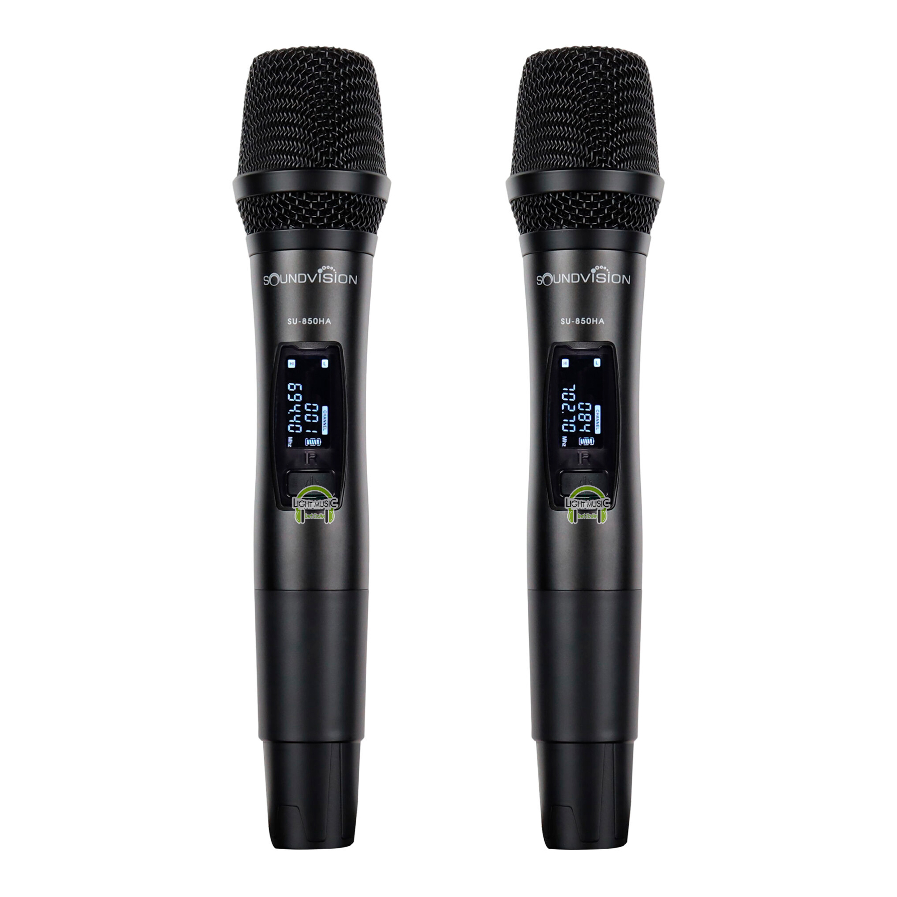 Wireless Microphone Soundvision SU-850DA มือถือ 2 ตัว 2 เสา UHF 694.4 ...