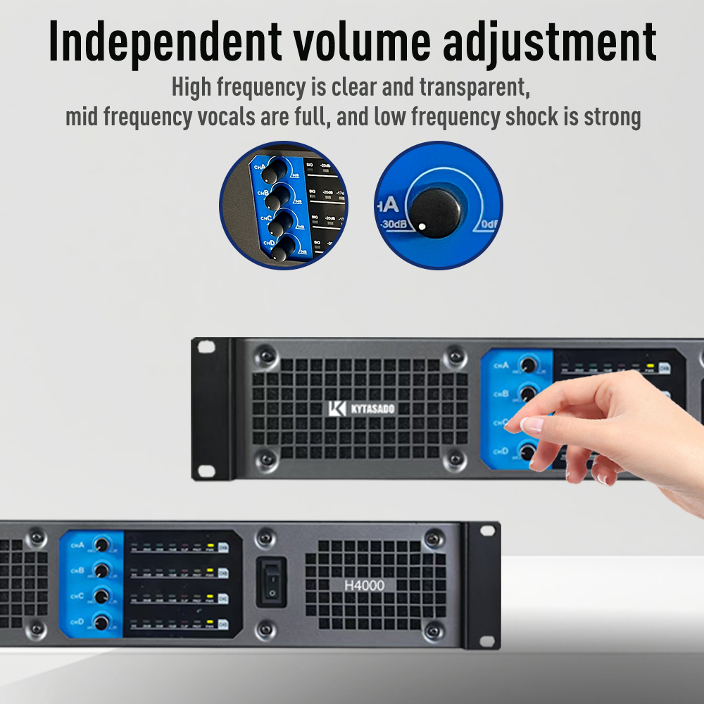 Amplifier H2000 / H4000 1500W4 Channel / 2 Channel เครื่องขยายเสียง ...