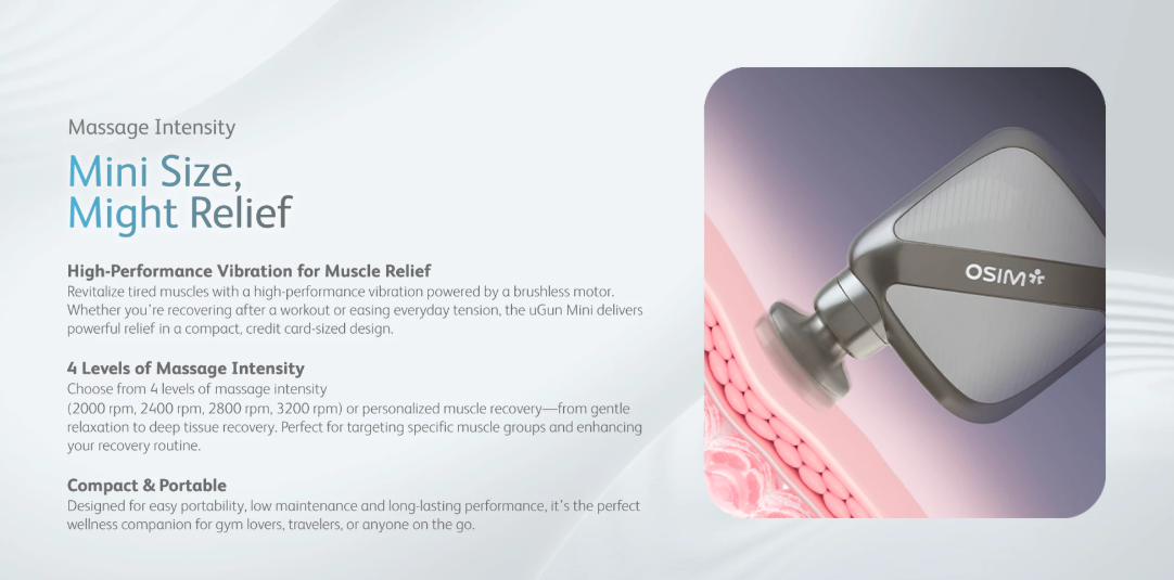 OSIM uGun Mini Pocket-Sized Massage Gun เครื่องนวดพกพา ปืนนวดขนาดเล็ก ...