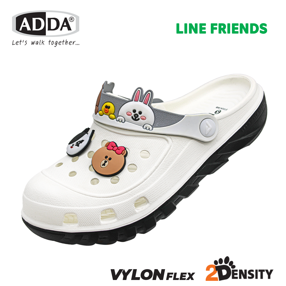 รองเท้าหัวโตผู้หญิง ADDA ลาย LINE FRIENDS 2Density พื้นนุ่ม สายรัดส้น ...