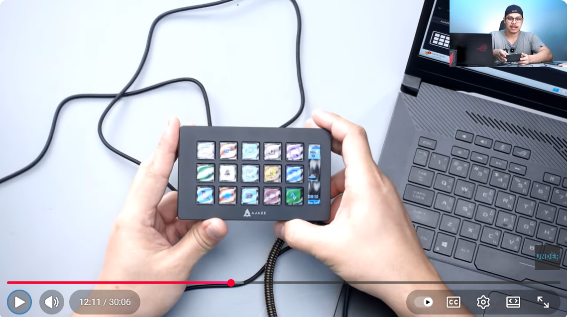 อุปกรณ์เสริมเดสก์ท็อป Ajazz AKP153 Desktop Helper with 15 LCD Switch ...