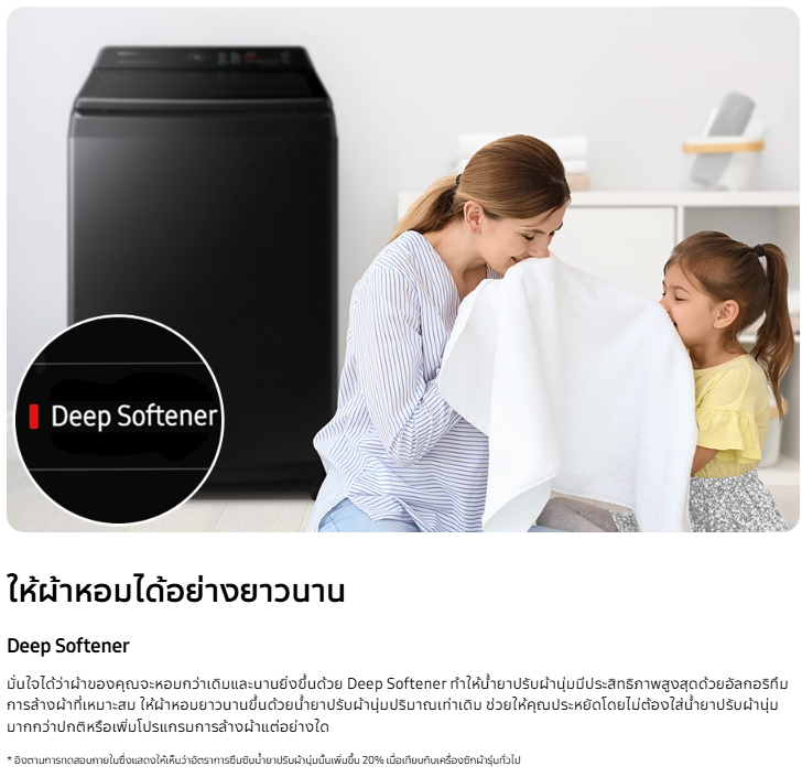 SAMSUNG เครื่องซักผ้าฝาบน WA17CG6441BYST 17กก. เทคโนโลยี Digital ...