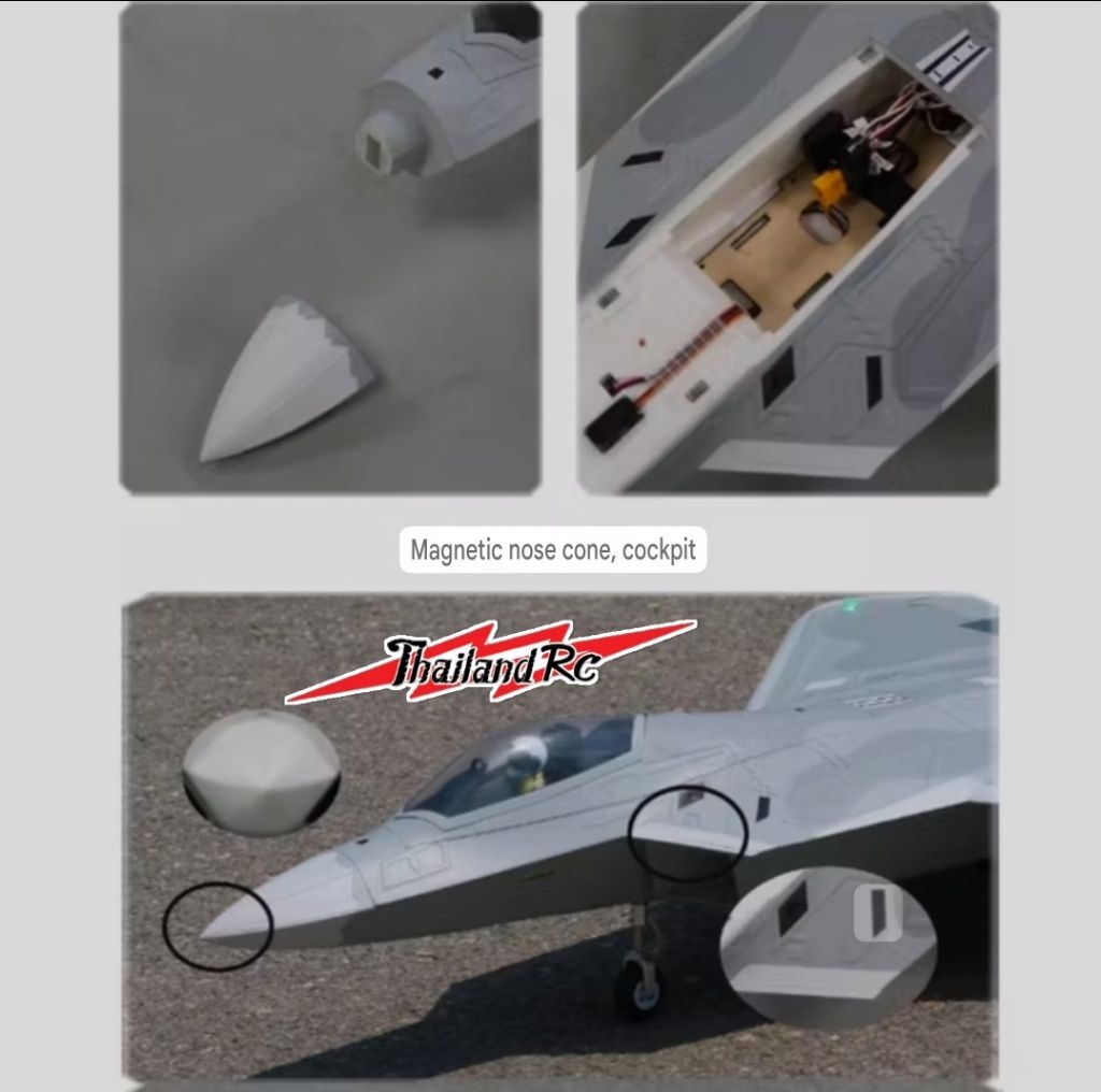 F22 Raptor Flyfans EDF64min6s Retractable Landing Stand( PNP) | Shopee ...