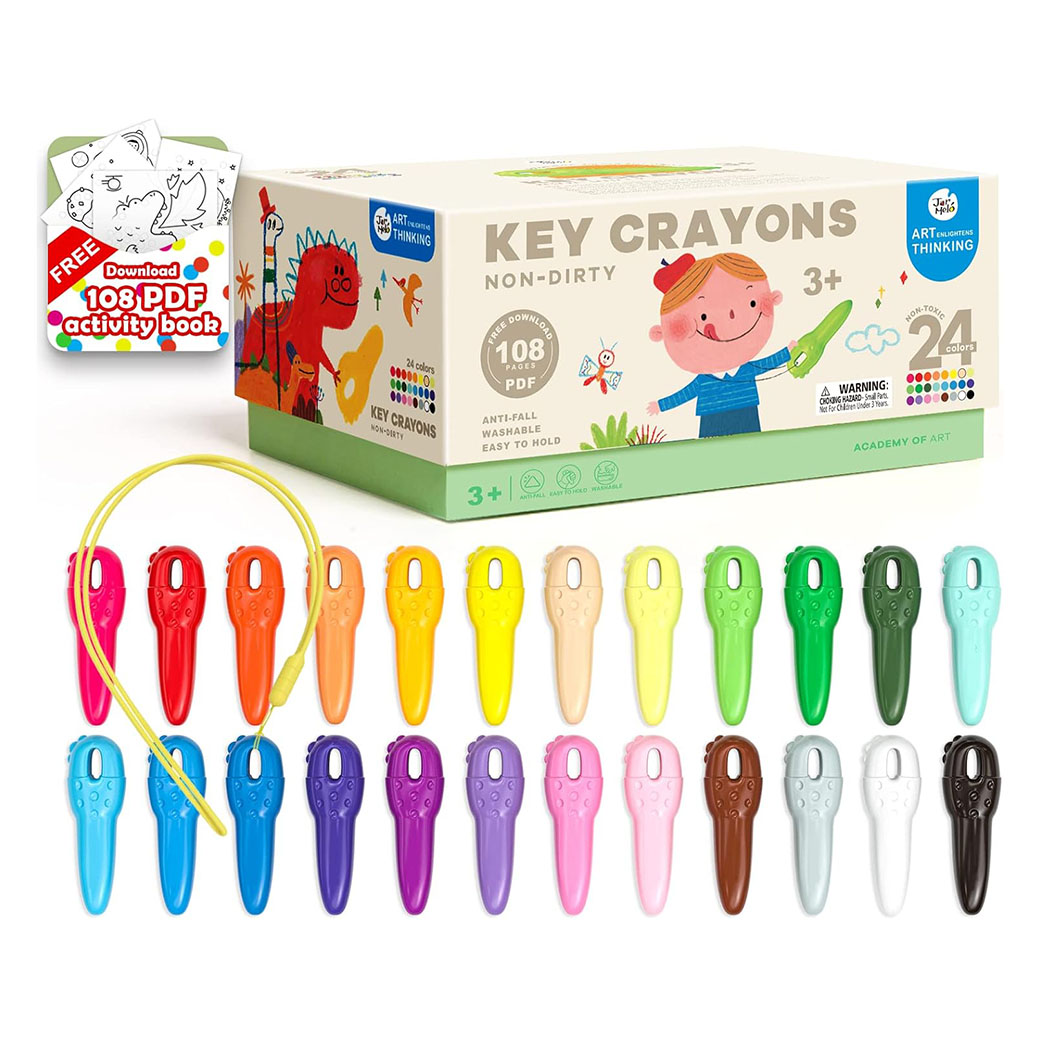 Jarmelo(Joan Miro) สีเทียนเด็กปลอดสารพิษ Key Crayons เด็ก1ขวบเล่นได้ ...