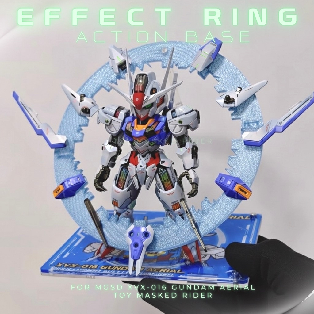 🟦⬜️พรีออเดอร์ EFFECT RING & ACTION BASE สำหรับ MGSD GUNDAM AERIAL(วง ...