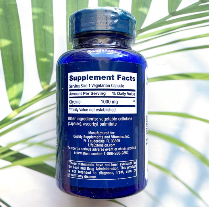 Life Extension Glycine 1000mg Supports Nervous System & Daily ...