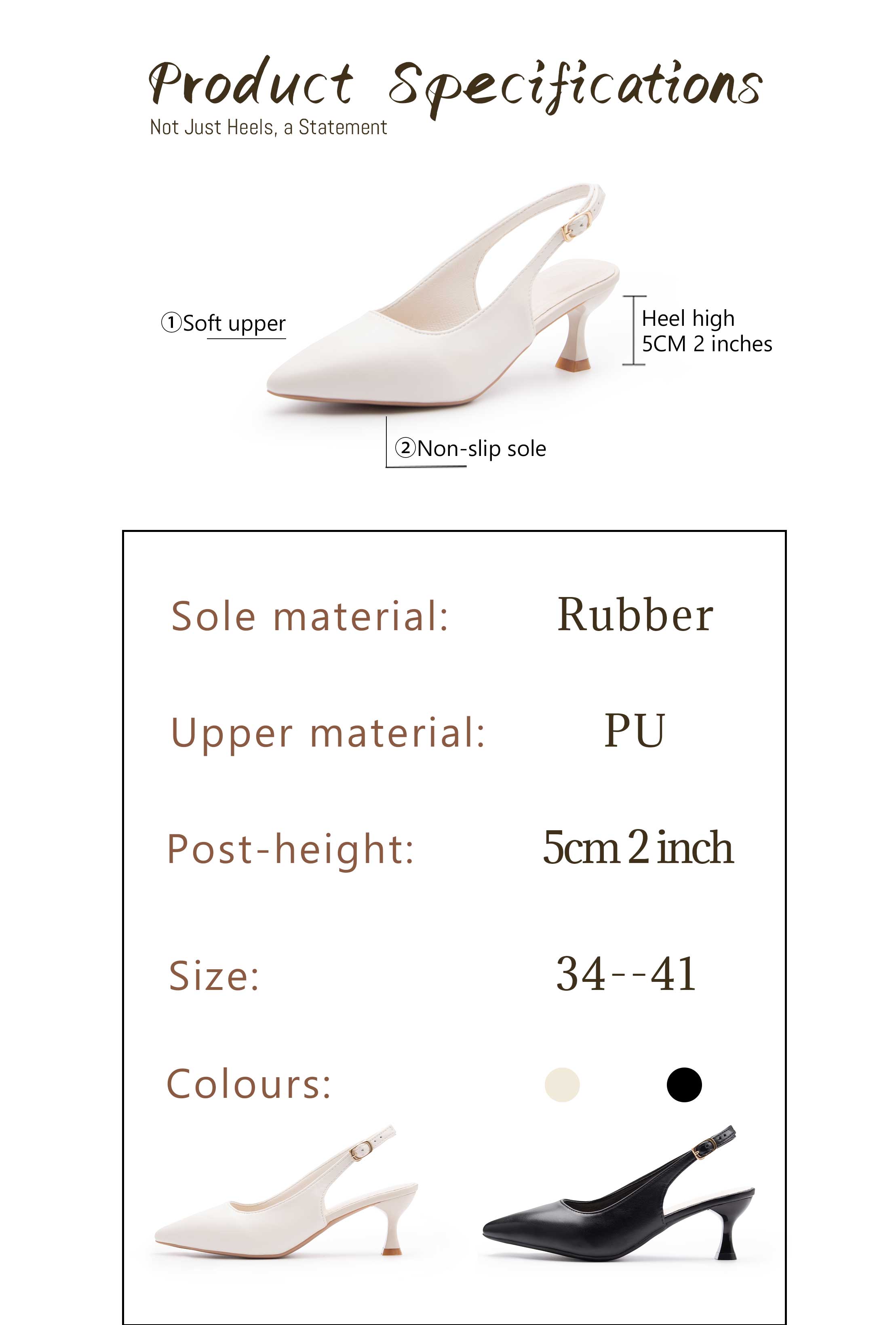 VONICA รองเท้าสตรี หน้าปิด ส้นสูง สีดำ เรียบหรู ใส่ร่วมงานแต่งงาน เซ็ต ...
