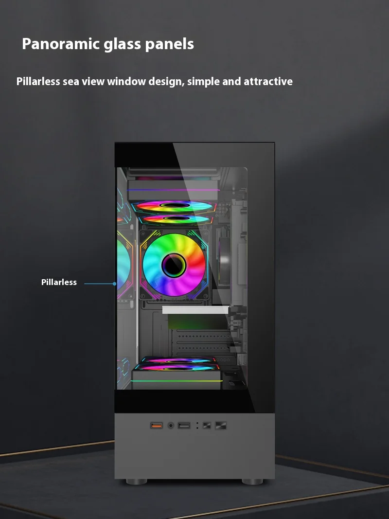 MATX Computer Case ไฟ RGB สวยๆ เต็มด้านข้างโปร่งใสกันฝุ่นน้ำระบายความ ...