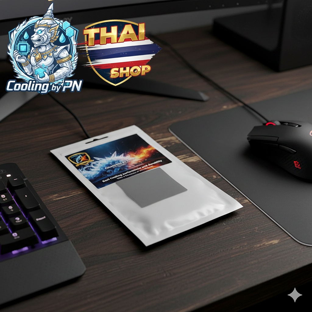 [เกรดช่างเลือกใช้] เทียบเท่า PTM7950 ซิลิโคนแผ่น CPU/GPU คราม (CALMNESS ...