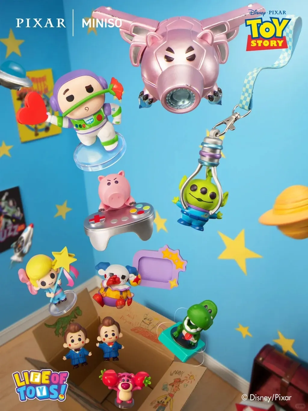 🌈🌈 ยกbox 🌈🌈 toy story life of toys งานแท้💯 กล่องสุ่ม กล่องจุ่ม โมเดล ...