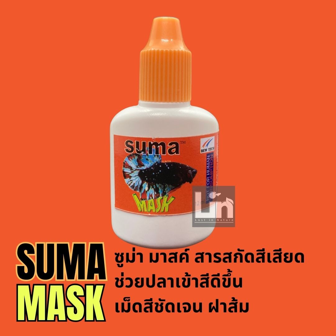 Suma Mask ฝาส้ม ซูม่า มาสค์ สารสกัดสีเสียด ช่วยเร่งปลาเข้าสีดีขึ้น เม็ด ...