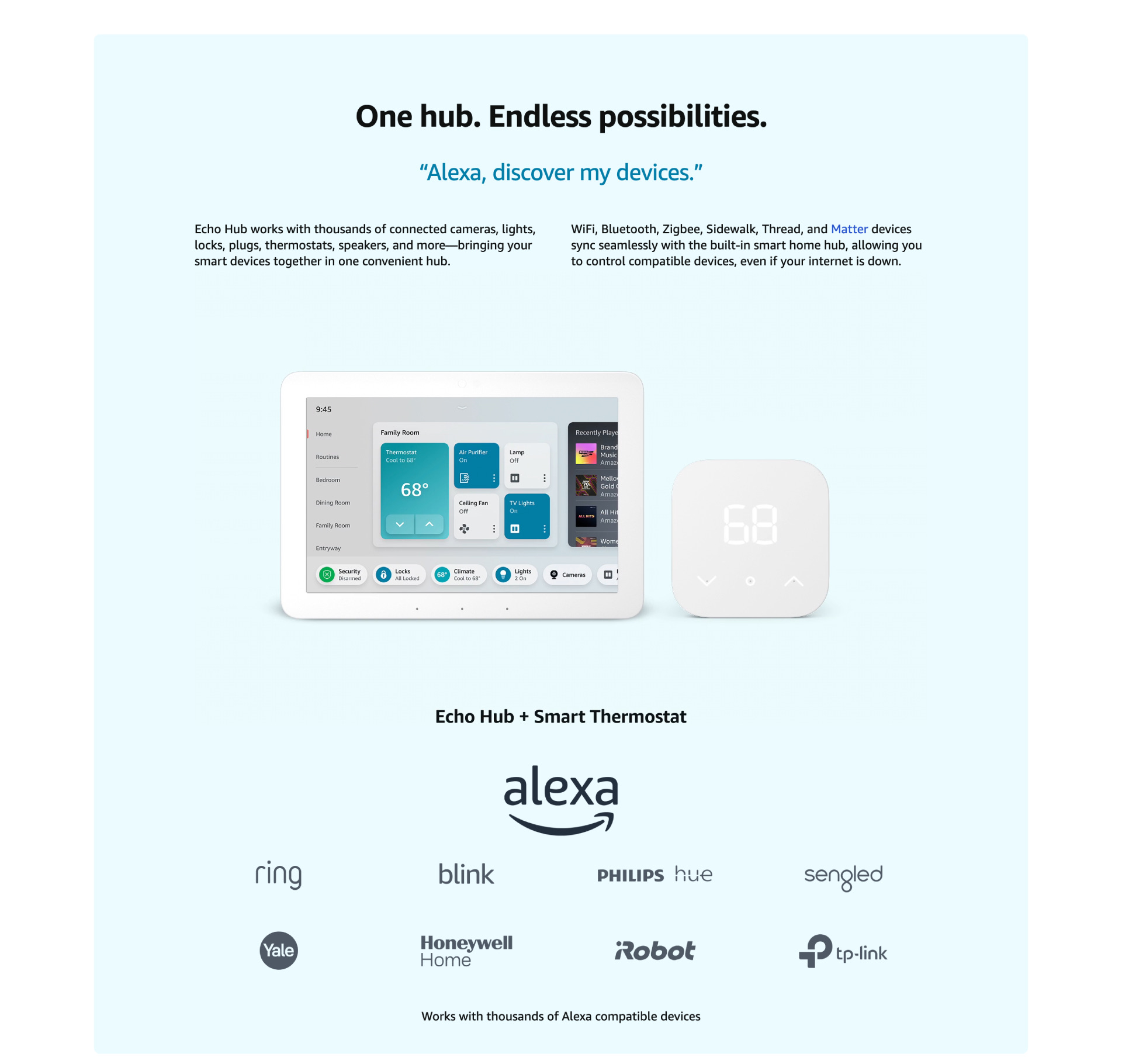 Amazon Echo Hub, 8” smart home control panel with Alexa+ | พร้อมส่งใน ...